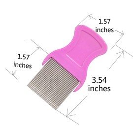 6 Pieces Head Hair Comb Fine Removal Combs, Include 3 Pieces Metal Teeth, 3 Pieces Double Sided Teeth for Grooming and Removing Dandruff Flakes