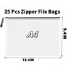25pcs Mesh Zipper Pouch, A4 Zipper File Bags Document Bags