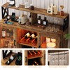 GarveeHome Bar Cabinet, Liquor Cabinet for Home with Power Outlets,