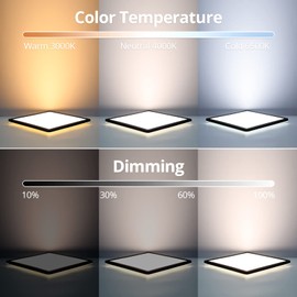 Epochglo LED Ceiling Light Black