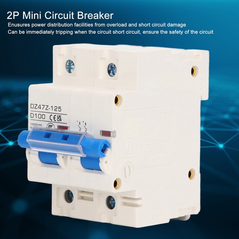 DC Circuit Breaker 2P DZ47Z 125 100A DIN Rail Miniature