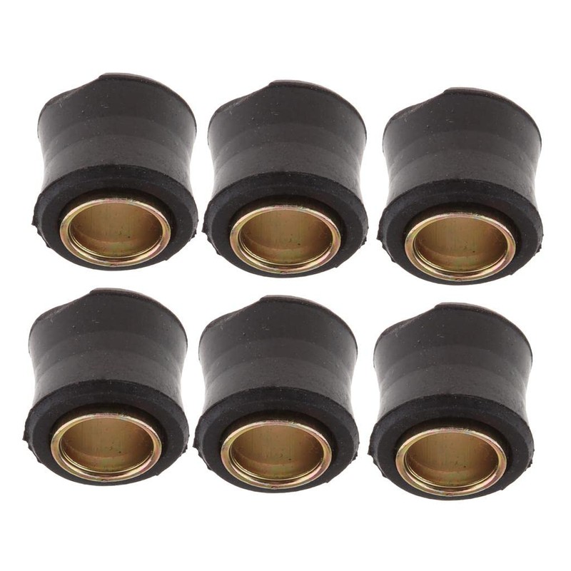 Homyl 6pcs Rear Shock Absorber Rear Bushing Universal Motorcycle Replacement