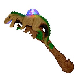 FlashingBlinkyLights Set of 3 Deluxe Dinosaur Projecting LED Light Up Wands