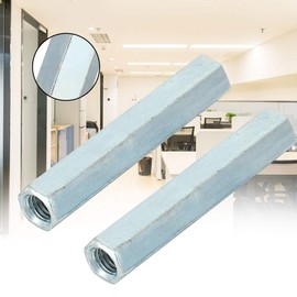 Jadeshay Long Rod Nut M8 * 66 Hex Hexagonal Sleeve Coupling Nut 2 Pieces Threaded Fasteners Thread Straight Fitting Hex Rod Studding