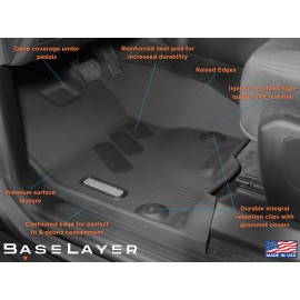BaseLayer Floor Mats for RAM 1500 (2019-2025) - Made in USA – All-Weather Mats