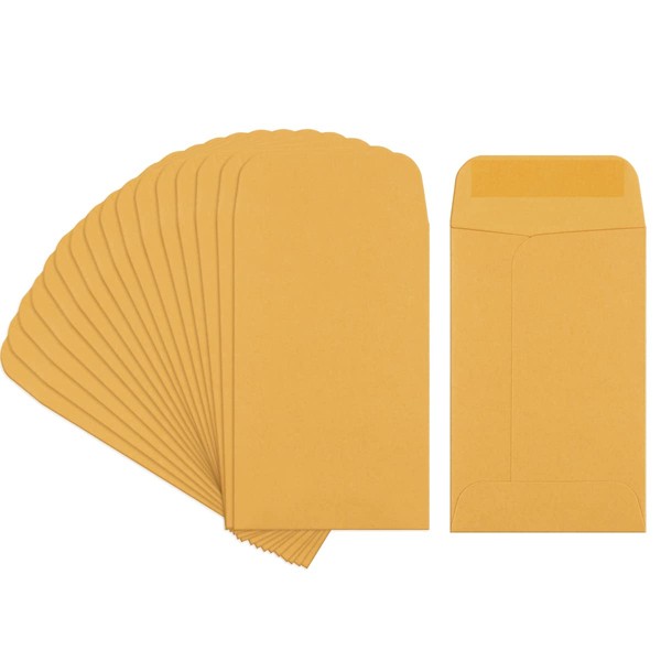 BagDream 200 Pack Kraft Small Coin Envelopes Seed Packets Mini Envelopes for Seeds, Keys, Stamps, Tiny Cards Storage Packets for Wedding favors, Garden 2.25×3.5#1 Coin Envelopes