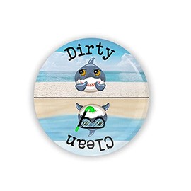 Funny Sharks 2.25 Inch Clean Dirty Dishwasher Magnet