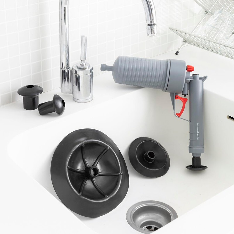 Universal Compressed Air Gun for Drain Cleaning with Adapters KlinGun
