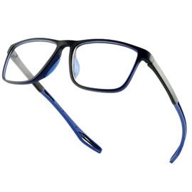 JINSCOOP Nearsighted Glasses, Ultra-Lightweight, Nearsighted, Negative Lens, Sporty Gray Eyeglasses, Nearsighted, Prescription, Men, Women, Fashionable, Prescription, Colored Contacts, Contact Lenses