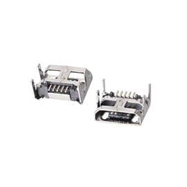 sourcing map 10PCS Micro USB Female Socket Connector Jack Port, 5-Pin DIP 180 Degree, Repair Replacement Adapter