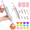 Dessert Decorating Syringe Set, 24Pcs Frosting Piping Kit with 6