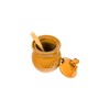 Creative Co-Op Small 3 Piece Yellow with Decorative Bees Stoneware