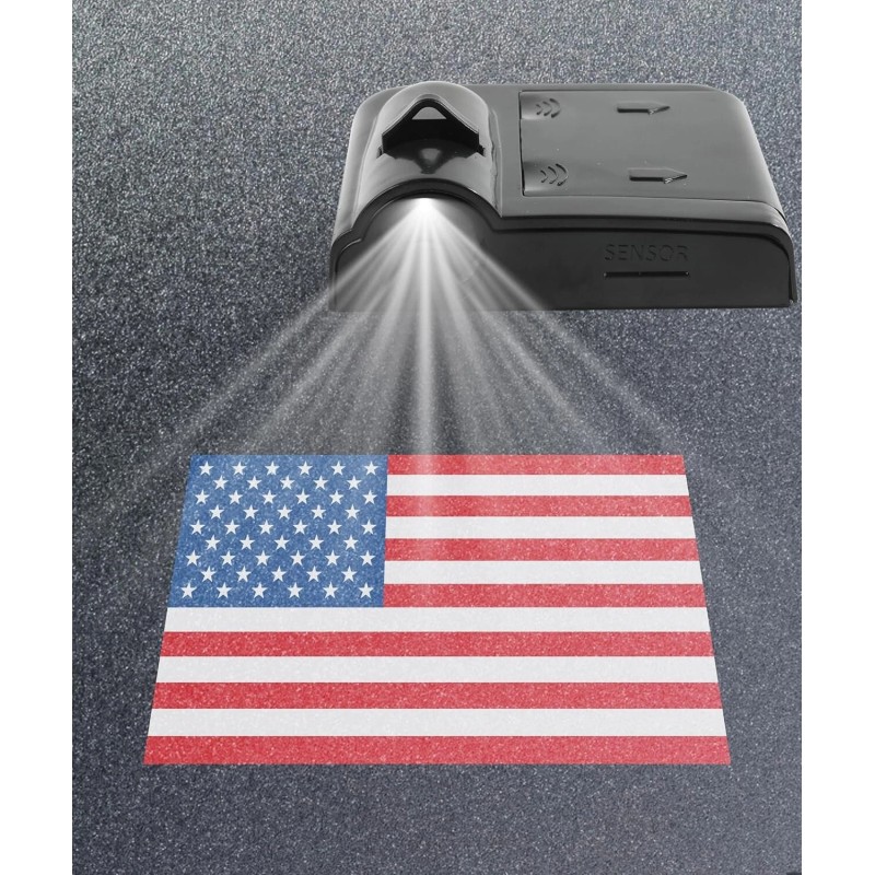 Evotech 2 Pcs American Flag Wireless LED Car Door Projection