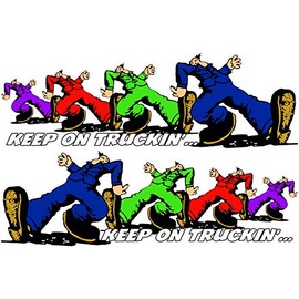 Keep on Truckin' Right & Left 14" x 4" Decals