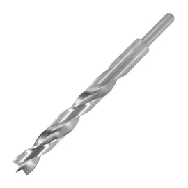 ENT 50417 Wood Twist Drill Bit Diameter 17 mm Extra Long 200 mm HSS-G with Centre Point and Taper NL 135 mm Cylindrical Shaft