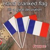 12 Pack France Decorations Flag Handheld Mini France Flags on