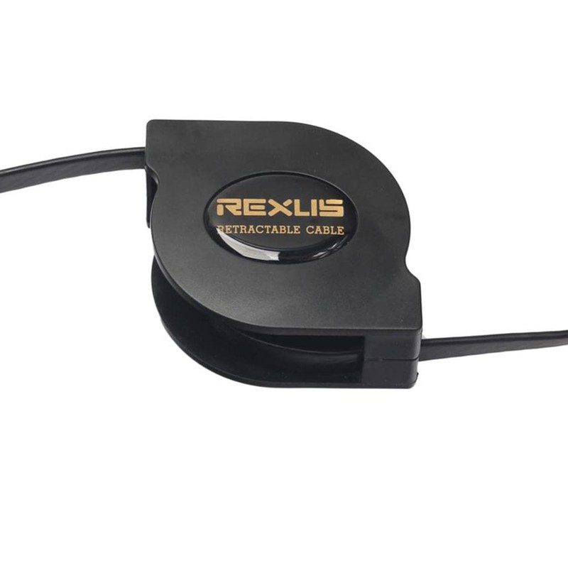 KESOTO Retractable Cable V1. 1080p 3D Wire Line Cord, Black,
