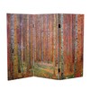 Red Lantern Double Sided Works of Klimt Room Divider -