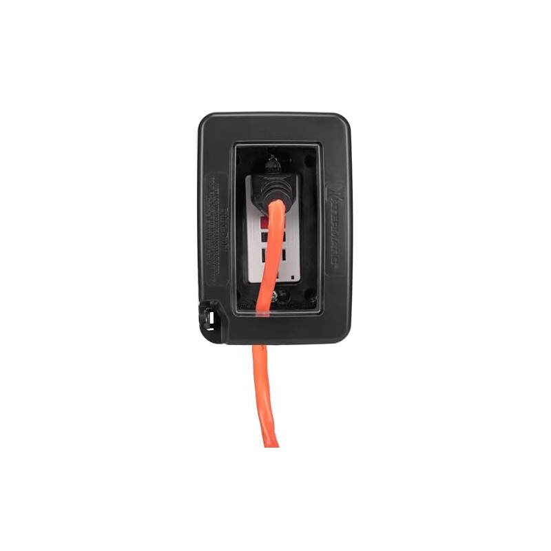 Intermatic WP7000BL Low-Profile Extra-Duty Weatherproof 1-Gang Cover, Black - Expandable