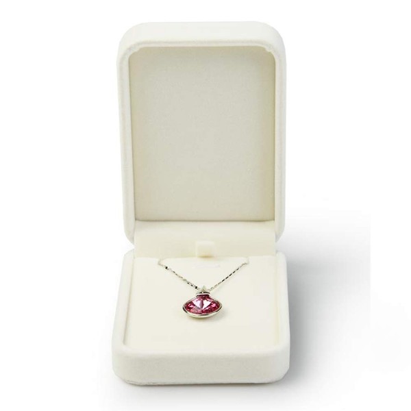 Oirlv H04503 Pendant Case, Necklace Case, Portable, Mini Proposal, Anniversary, Gift, Jewelry Case (White)