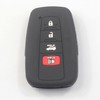 kcpros 2Pcs Black Rubber Silicone 4 Buttons Smart Key Fob