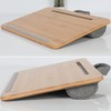 SUMISKY Portable Laptop Desk with Cushion and Phone Holder Bamboo