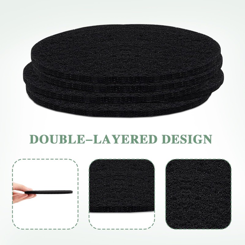 Vipush Charcoal Filters for Kitchen Compost Bin - 12 Pack