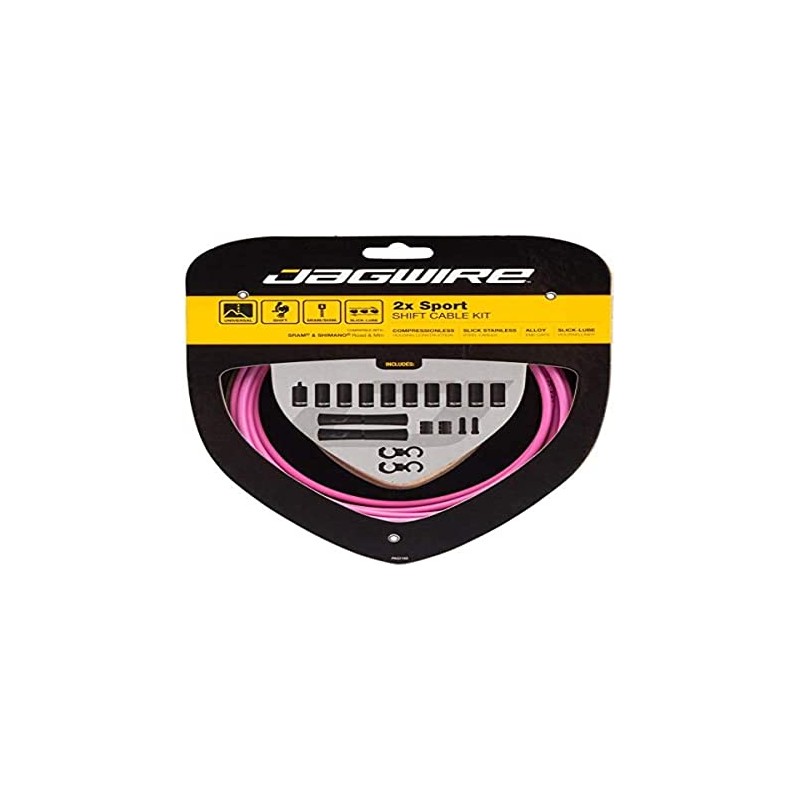 Jagwire 2 x Sport Shift Kit Switch and Cable, Pink,