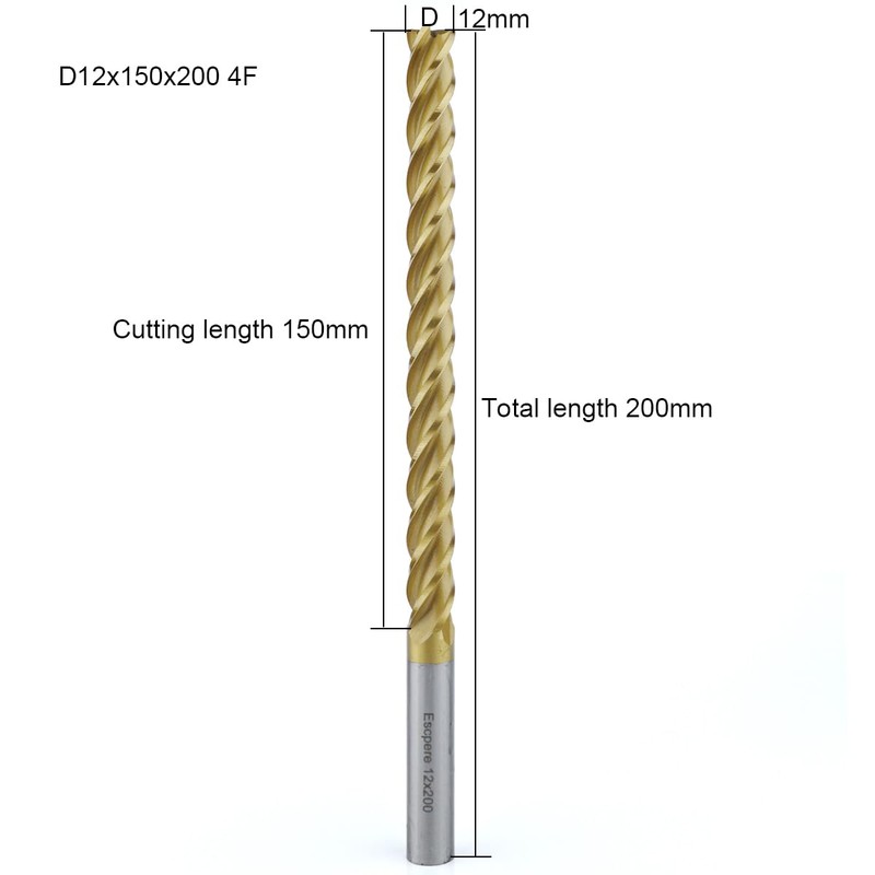 Escpere Professional CNC Foam Cutting Tool, Extra Long 150mm HSS