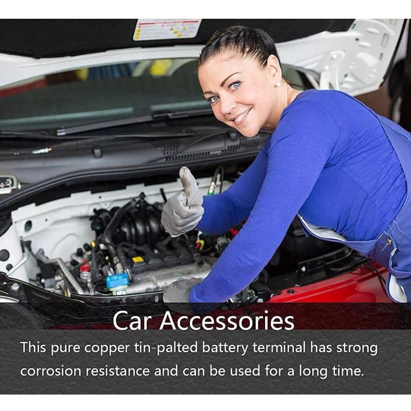 YCY Car Battery Terminal Connector Clamp 2Pcs Quick Release Adjust