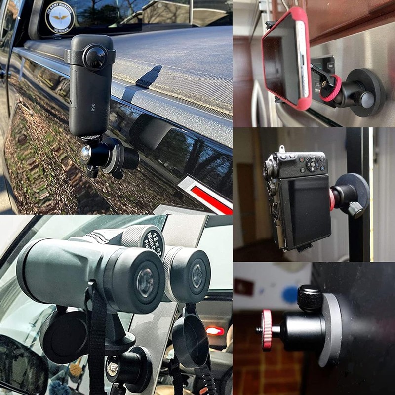 MUTUACTOR 60lb Magnetic Camera Mounting Base with Mini Ball Head,