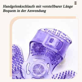 Massage Glove with 9 Rotating Stainless Steel Massage Balls, Hand Shaped Massage Glove - Ideal for Muscle Relaxation, Blood Circulation and Stress Relief, Massager