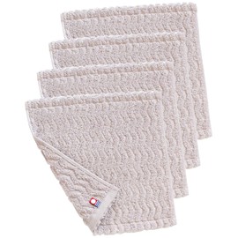 Bloom Imabari Towel Certified Handkerchief, Set of 4, Ash Towel Handkerchief Towel, Hand Towel, 8.7 x 8.7 inches (22 x 22 cm), Small, Compact, 100% Cotton, Made in Japan (Lavender)