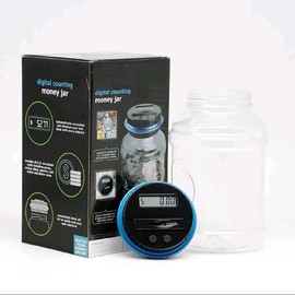 Electronic Coin Bank - Digital Display for Coin Savings, Accurate Money Counting, Reusable, Ideal for Piggy Banks - Decor - Color: Black