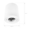 Ledvion Surface-mounted spotlight, round, GU10 socket, white, GU10, diameter 80