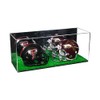Better Display Cases Acrylic 2 Mini Football Helmet (not Full