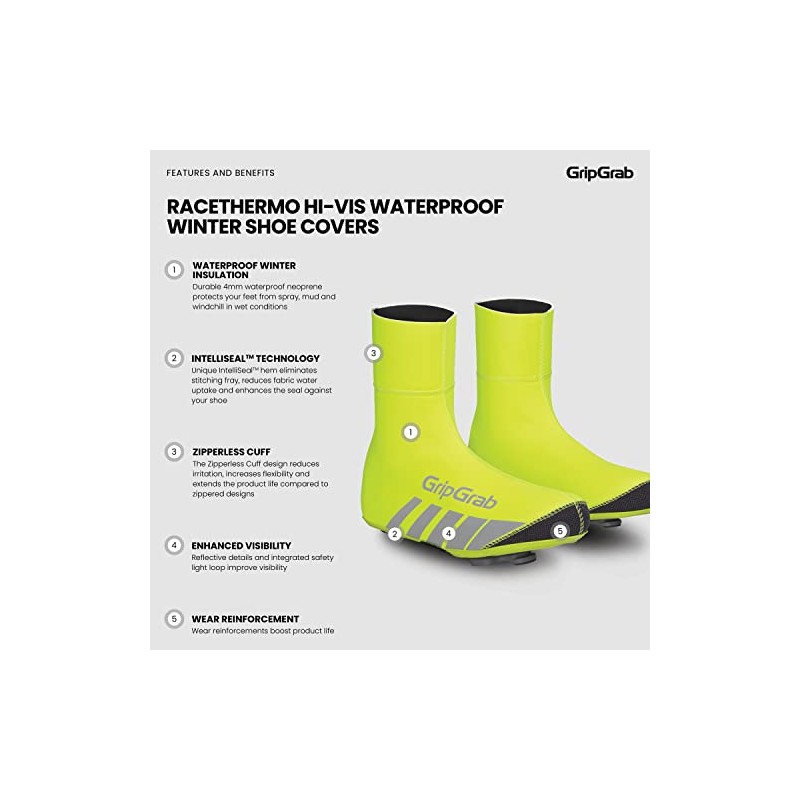 GripGrab RaceThermo Waterproof Winter Road Cycling Shoe Covers Cold Weather