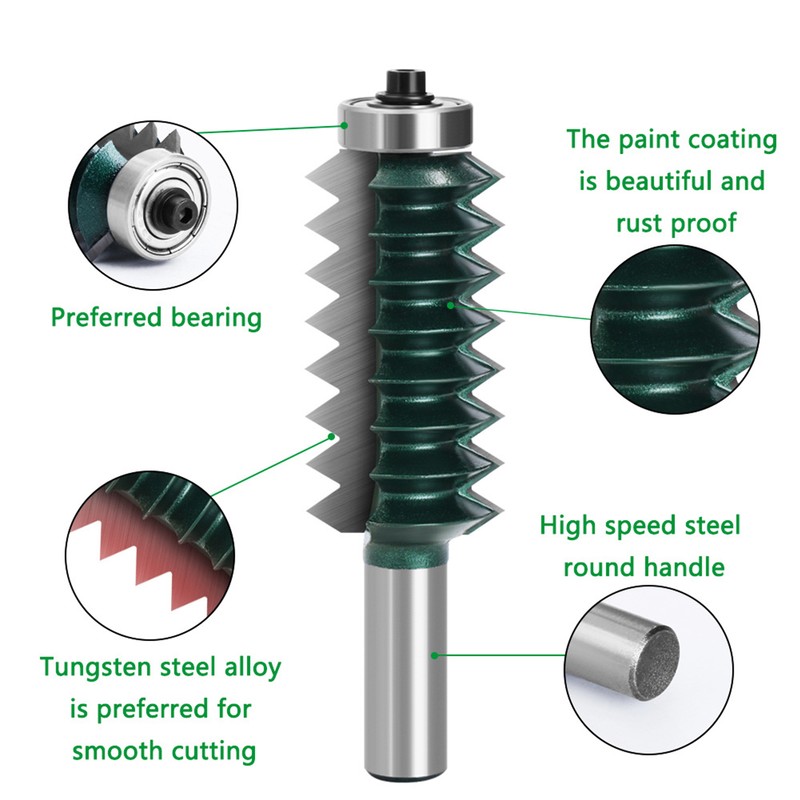 Multi Tooth Router Bit 12mm Shank Carbide Line Type Wood