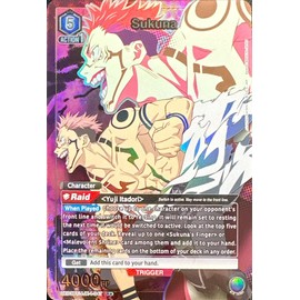Union Arena TCG Jujutsu Kaisen Sukuna Alternate Art Foil Trading Card
