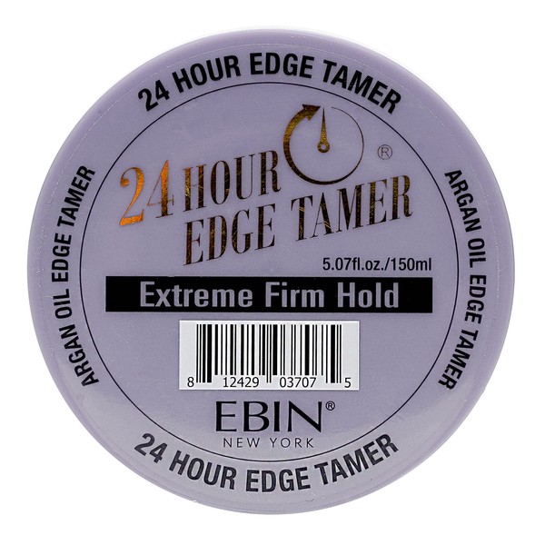 EBIN NEW YORK 24 Hour Edge Tamer - Extreme Firm Hold (5.07oz/ 150ml) - No Flaking, White Residue, Shine and Smooth texture with Argan Oil and Castor Oil