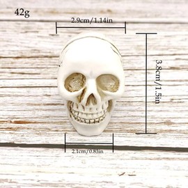 AMERRY 10 Pcs Table Card Holder，Place Card Holders, Table Number Holder，Photo Holders, Party Favors, Wedding Decorations (White,Skull)