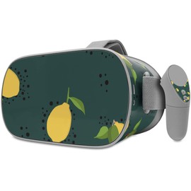 Decal Style Skin Wrap Compatible with Oculus Go Headset - Lemon Dark Teal (Oculus NOT Included)
