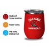 Snowboarding Red Edition Wine Tumbler 12oz - Cold hands -