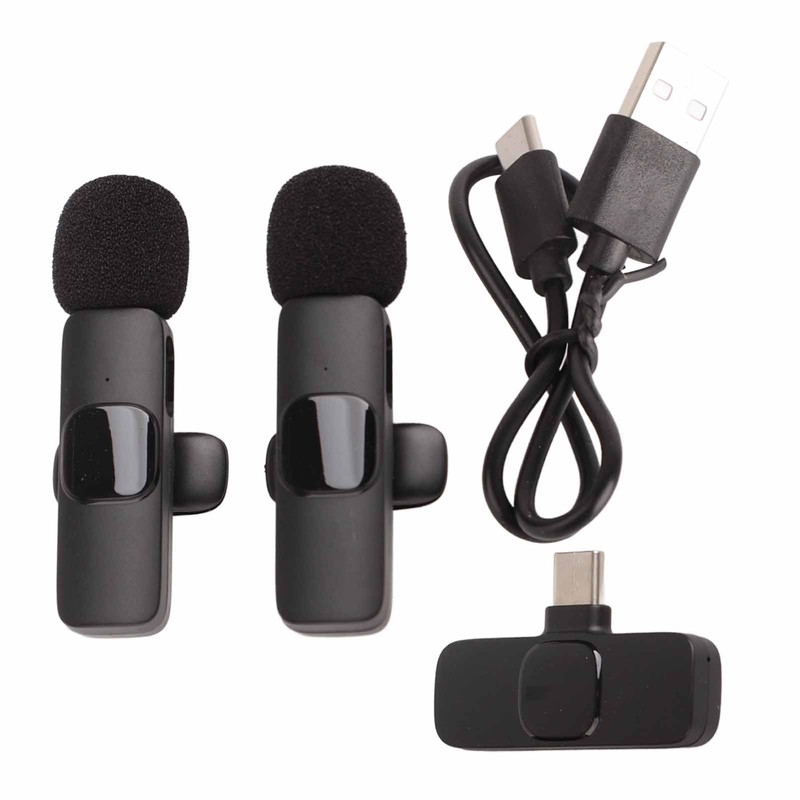 Wireless Lavalier Microphone Mini Plug and Play Live Stream Recording