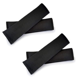 Microfiber Black Seat Belt Cover (4-Pack) by Seat Belt Extender Pros