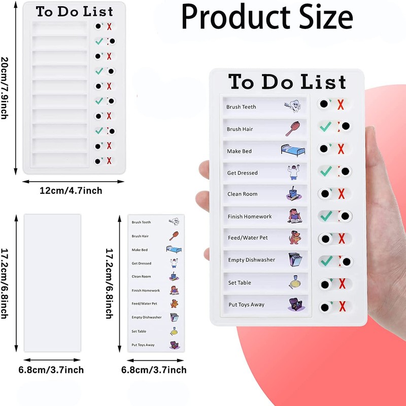 MEISO 2 Pack To Do List Checklist Board, Chore Chart