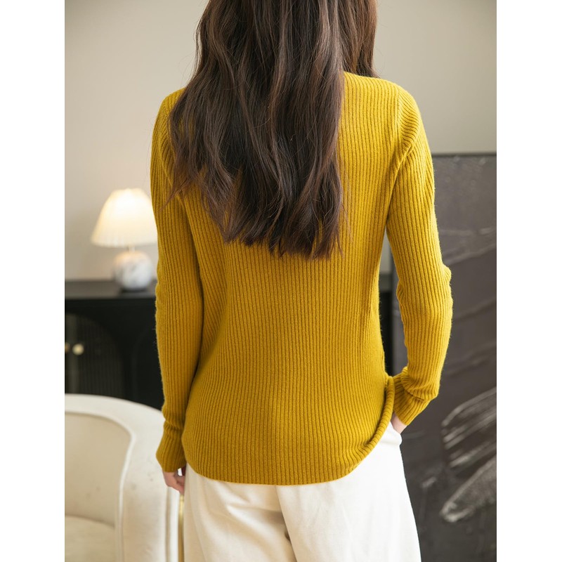 Chanyarn Women's 100% Merino Wool Sweater 2024 Fall Winter Crew