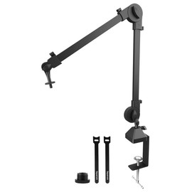 Squarock RGB Microphone, Gaming USB Microphone,Condenser Mic with 8 RGB Lights,Quick Mute, Noise Reduction,Streaming Mic Pattern Controls Gain Control for Podcast Studio Recording Audio - Color: BM10 boom arm