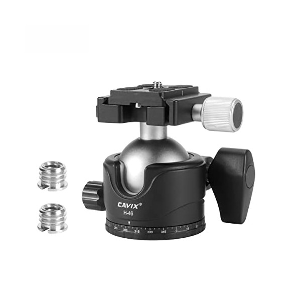 Tripod Ball Head, CAVIX H-46 Metal Ball Head Camera Tripod