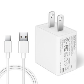 ANLINK DC 5V 2A 10W USB Wall Charger with 16.4ft/5M USB C Cable, AC Adapter for Type-C Enabled Home Security Cameras, Power Charging & Power Supply for More USB-C Devices-White